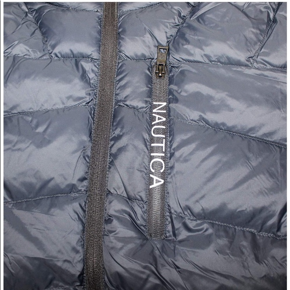 NWT,NAUTICA MENS QUILTED PUFFER HOODIE~DARK NAVY - Picture 7 of 16